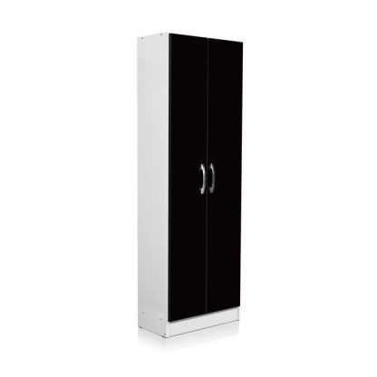 Armario Despensero Multiuso 2 Puertas 4 Estantes RICCHEZZE ARCO Color Negro