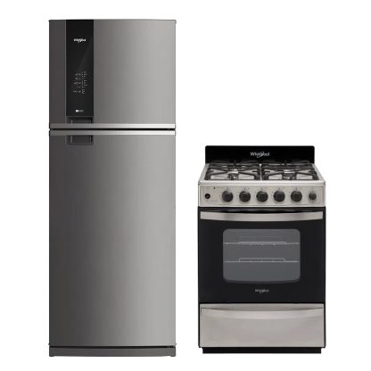 Combo Whirlpool Heladera WRM57K2 530 litros y Cocina WFX57DI 56 cm