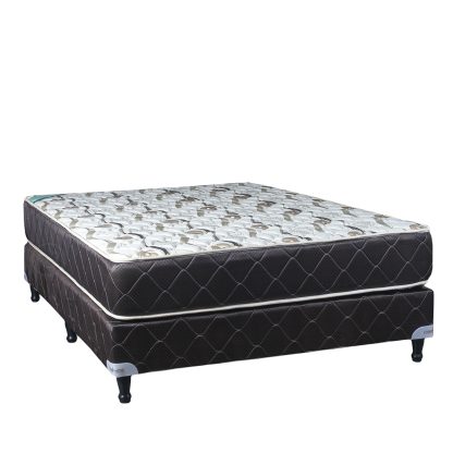 Somier y Colchon Maxiking Resortes Esmeralda 140*190*26