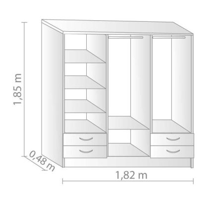 Placard Platinum LS1 6PT 185X182X048 Tabaco