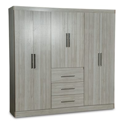 Placard Con Lustre Maxiking 6 puertas/3 Cajones