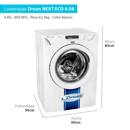 Lavarropas Automático Drean Next 6.06 Eco 6k 600 Rpm