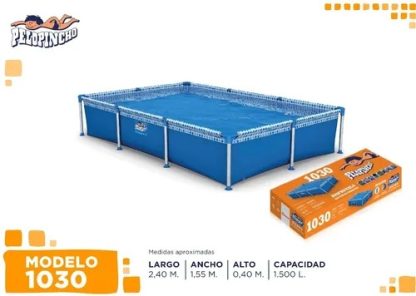 Pileta Pelopincho 1030-2,40x1,55x0,40-1500 Lts.