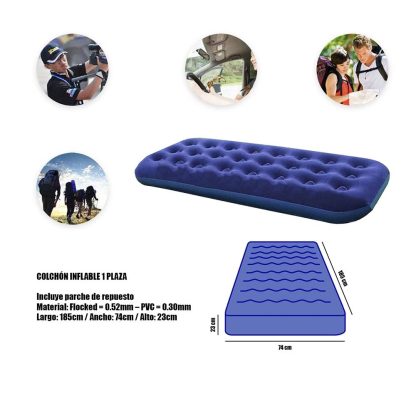 Colchon Inflable Microbell 1 plaza Art 11201