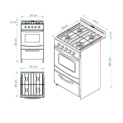 Cocina Escorial Candor S2 Gas Natural 51 Cm