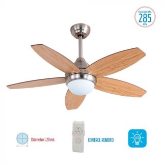 VENTILADOR DE TECHO LILIANA VTHM315R 1.20 MAD.80W C/LU