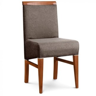 Silla con Asiento y Respaldo Tapizado en Isabel Habano PATRIA XANAES Color Caoba