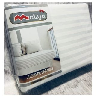 Juego de Sabana Palette 2 y 1/2 Plazas Matya Blanco. Sintetico