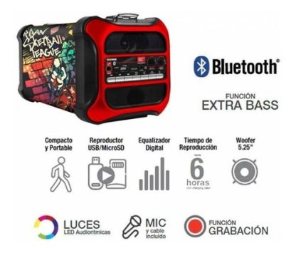 Parlante Bluetooth Telefunken Transport 5 120w