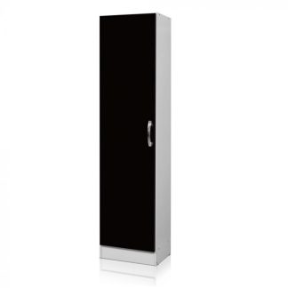 Armario Despensero Multiuso 1 Puerta 4 Estantes RICCHEZZE ARCO Color Negro